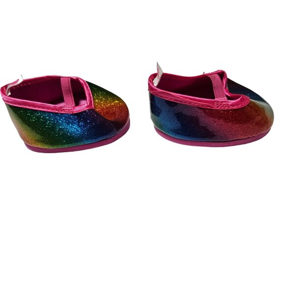 Build a Bear Rainbow Slip on Ballet Flats Sparkly Sandals for Plush Animal - Picture 5 of 6